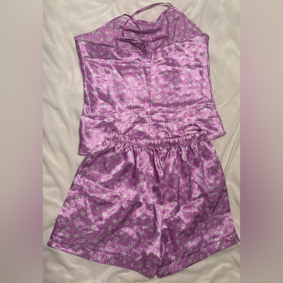 Floral Cami and Short Sleep Set - Pink - Picture 2 of 2